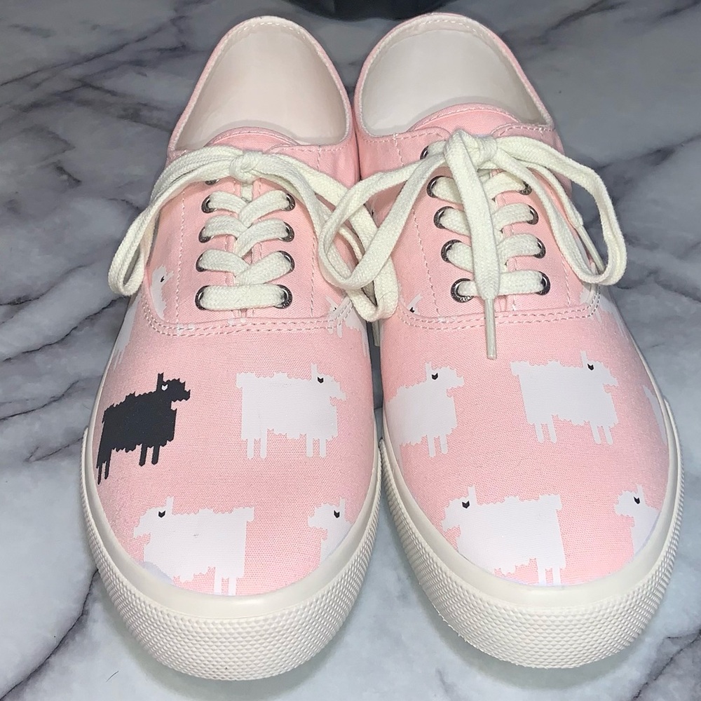 Sperry x Warm & Wonderful Men's 11 Pink Black White Sheep Shoes New